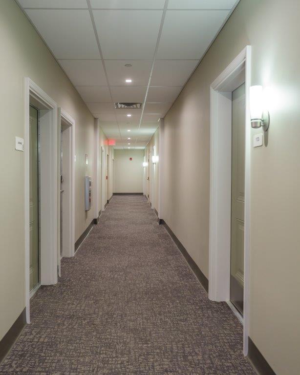 A Hallway Remodeled By Commercial Remodeling Contractors Done In Lancaster County, Pa