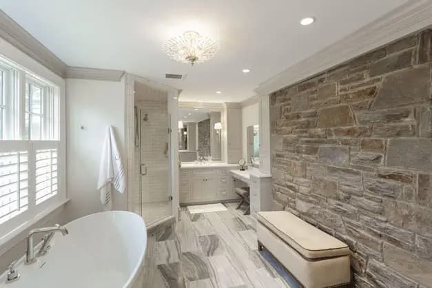 A Bathroom Remodeled By Custom Home Interior Remodelers At Foggy Ridge Interiors In Lancaster, Pa