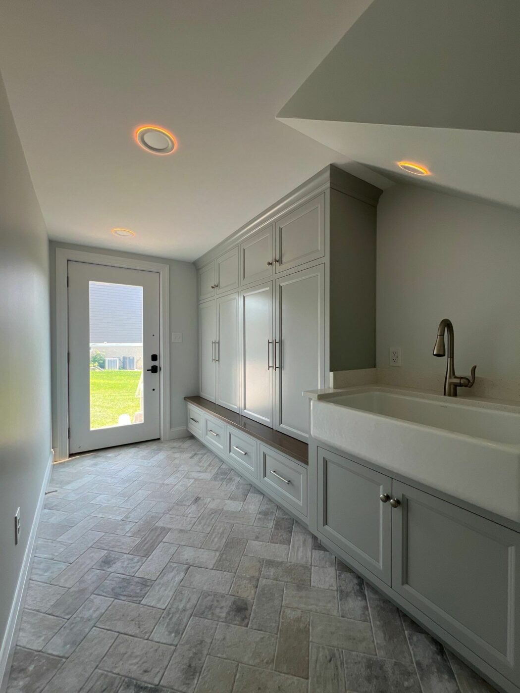 Mudroom Remodel With Led Nightlight Celing Lights In Downingtown, Pa