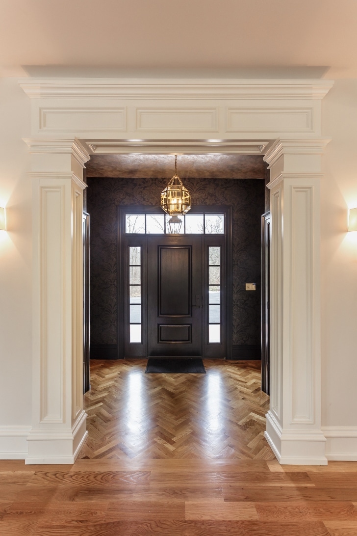 Interior View Of The Front Door And Foyer With Fancy Renovations From Foggy Ridge Interiors In Chester County Pa