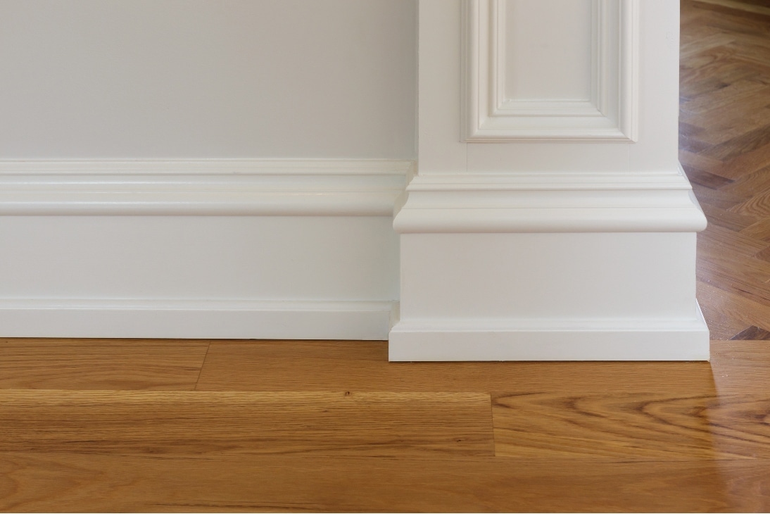 Custom White Trim On A White Interior Wall In West Pikeland Pa